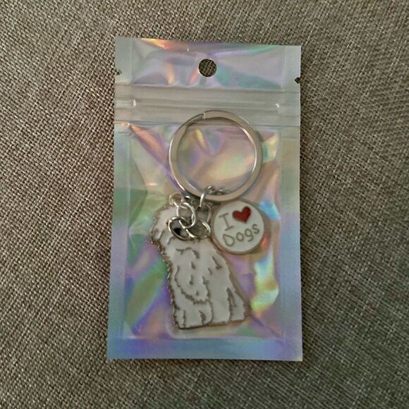 Bichon Frise Dog Keychain - Picture 2 of 4